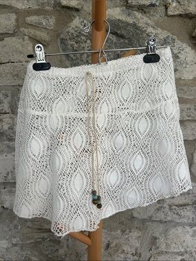 Swim Cover Skirt with Bead Tie